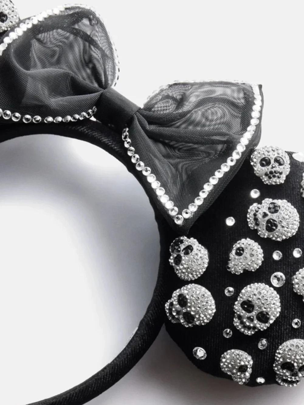 Baublebar Black Rhinestone Skull Minnie Ears